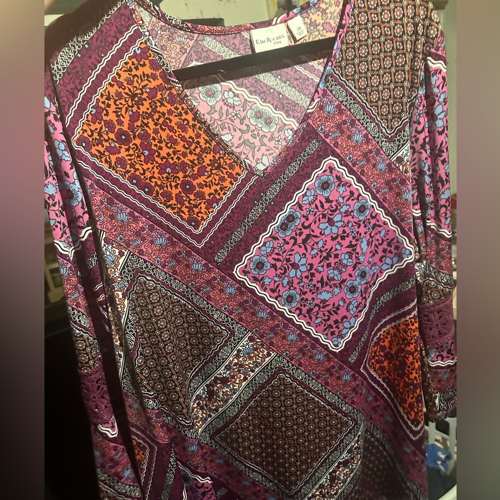 Kim Rogers women size 2x blouse excellent condition